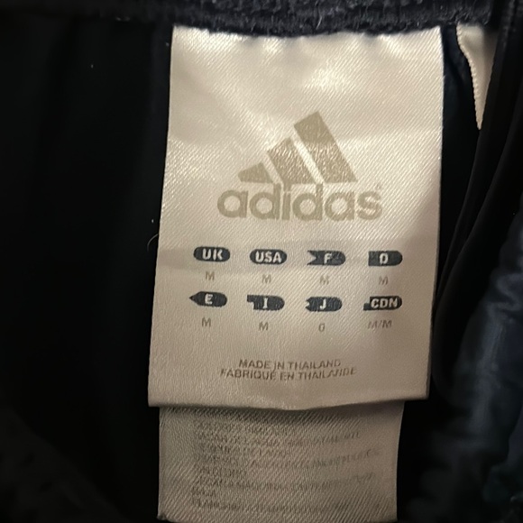 Adidas Mens White 3 Stripe Activewear Athletic Track Pants Blue Size M - Picture 5 of 5